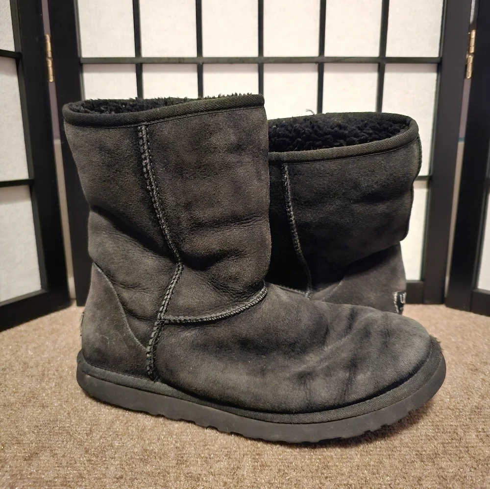 UGG‎ Black Suede Boots Size 8